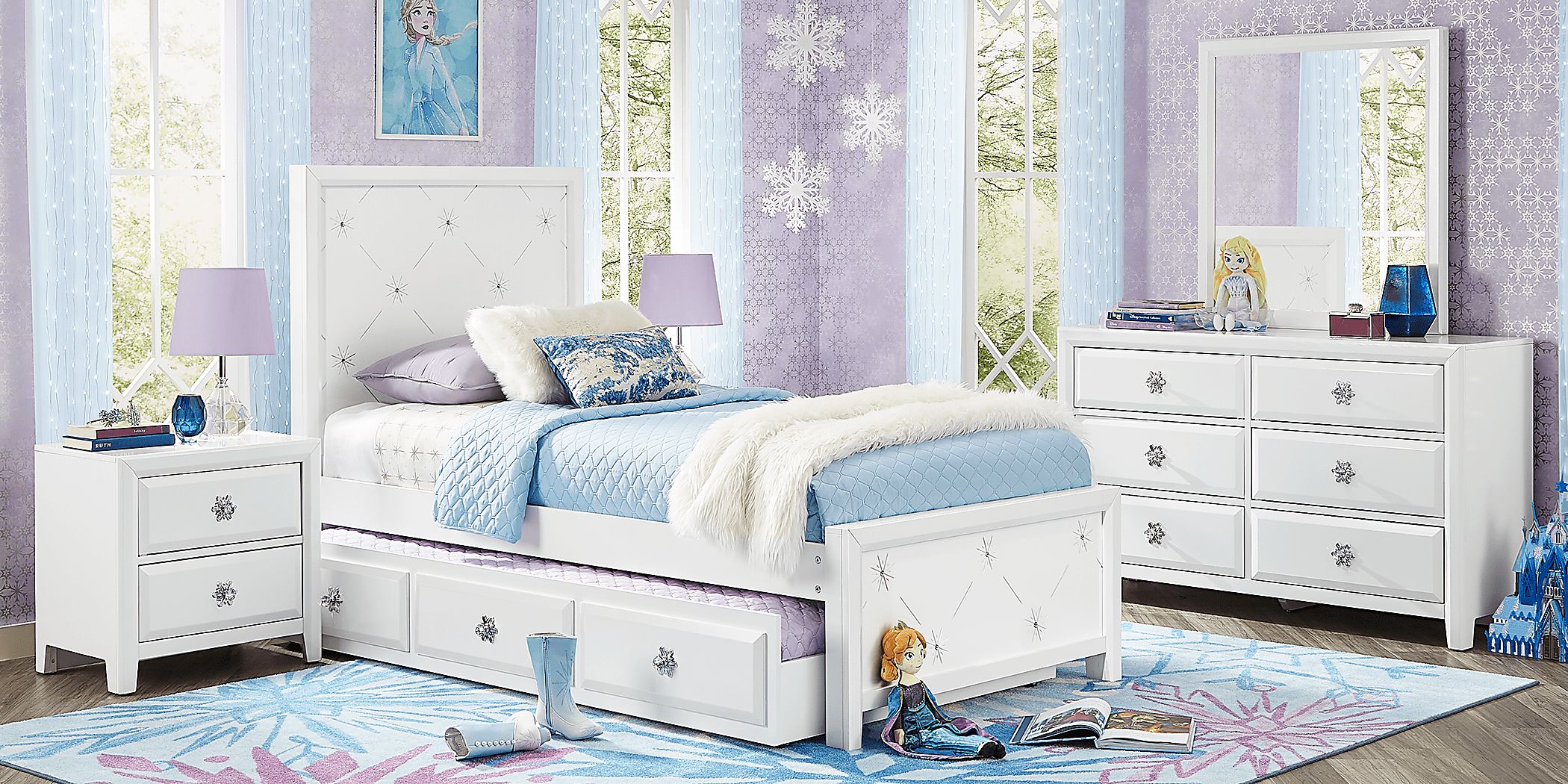 Disney Disney Frozen Ice White 5 Pc Twin Panel Bedroom